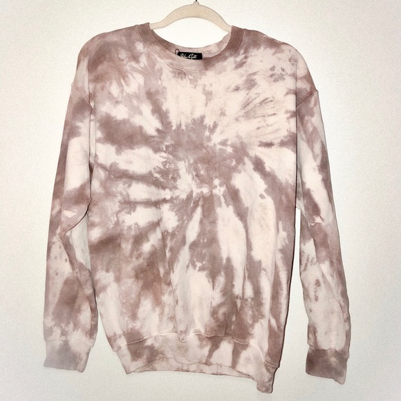 Brandy Melville Sweaters - Chocolate Swirl Tie-Dye Crewneck